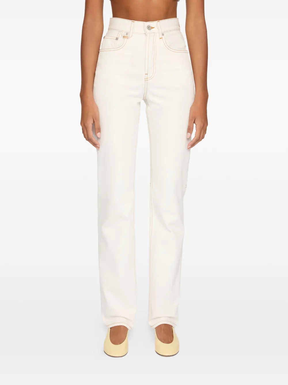 Jacquemus De-nimes Button-up Trousers In Neutral