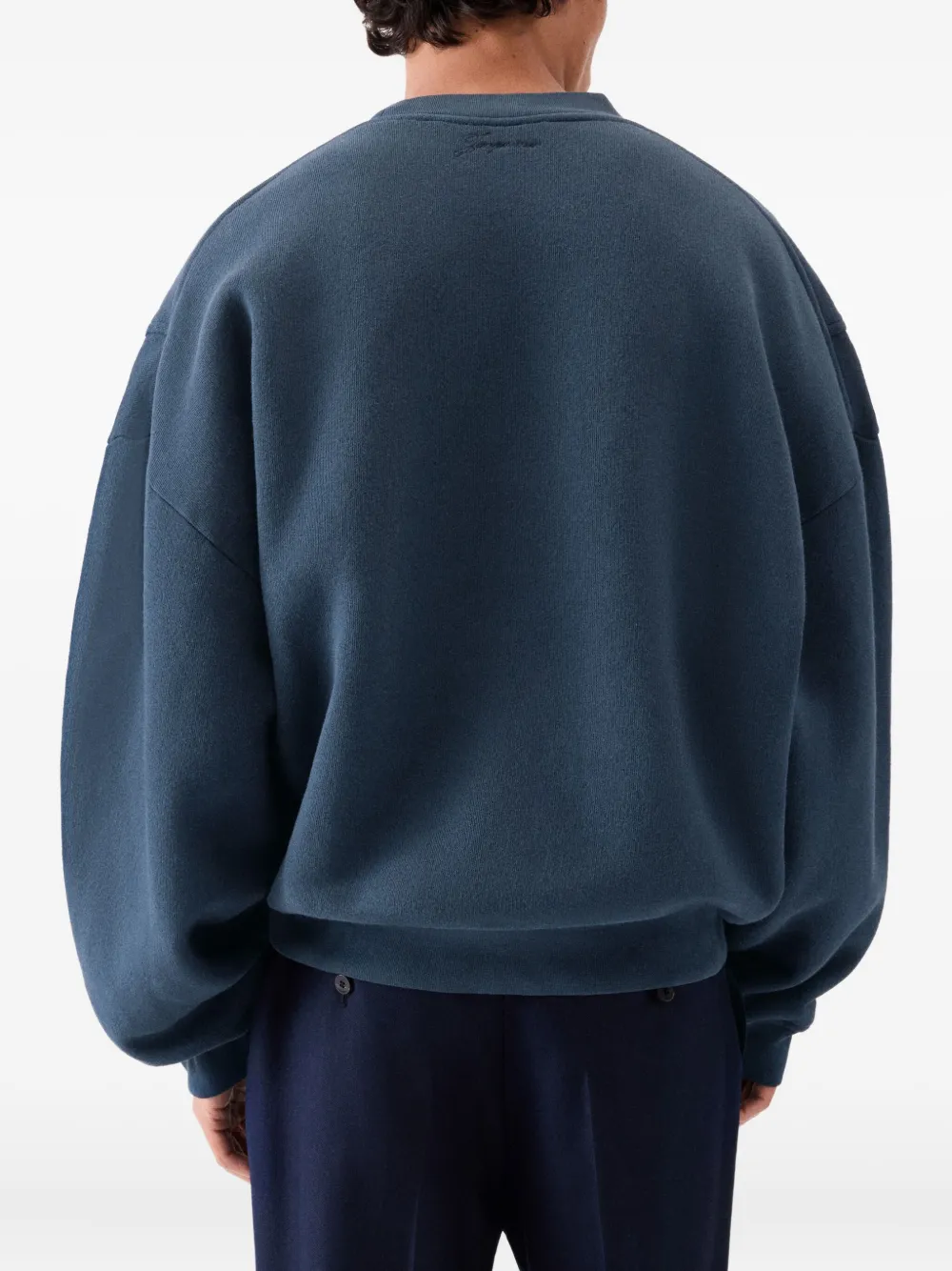 Jacquemus Embroidered-logo Sweatshirt In Blue