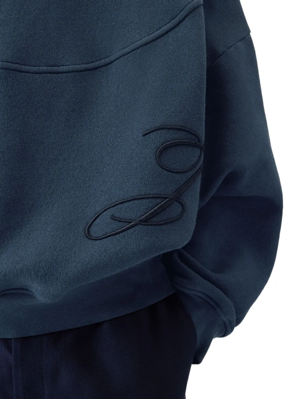 Jacquemus Embroidered-logo Sweatshirt In Blue
