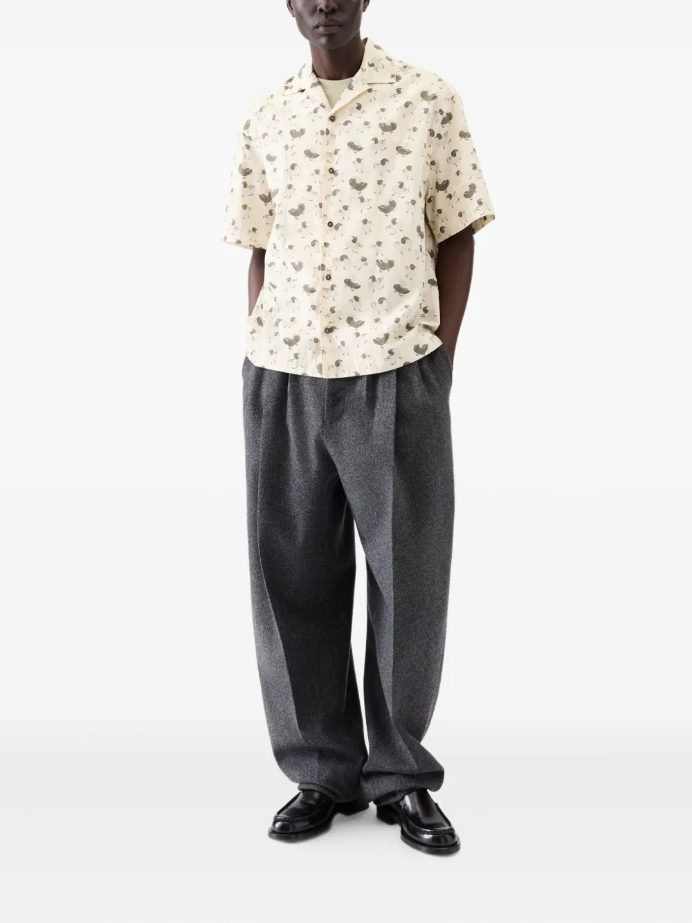 Jacquemus Overhemd met bloemenprint Beige