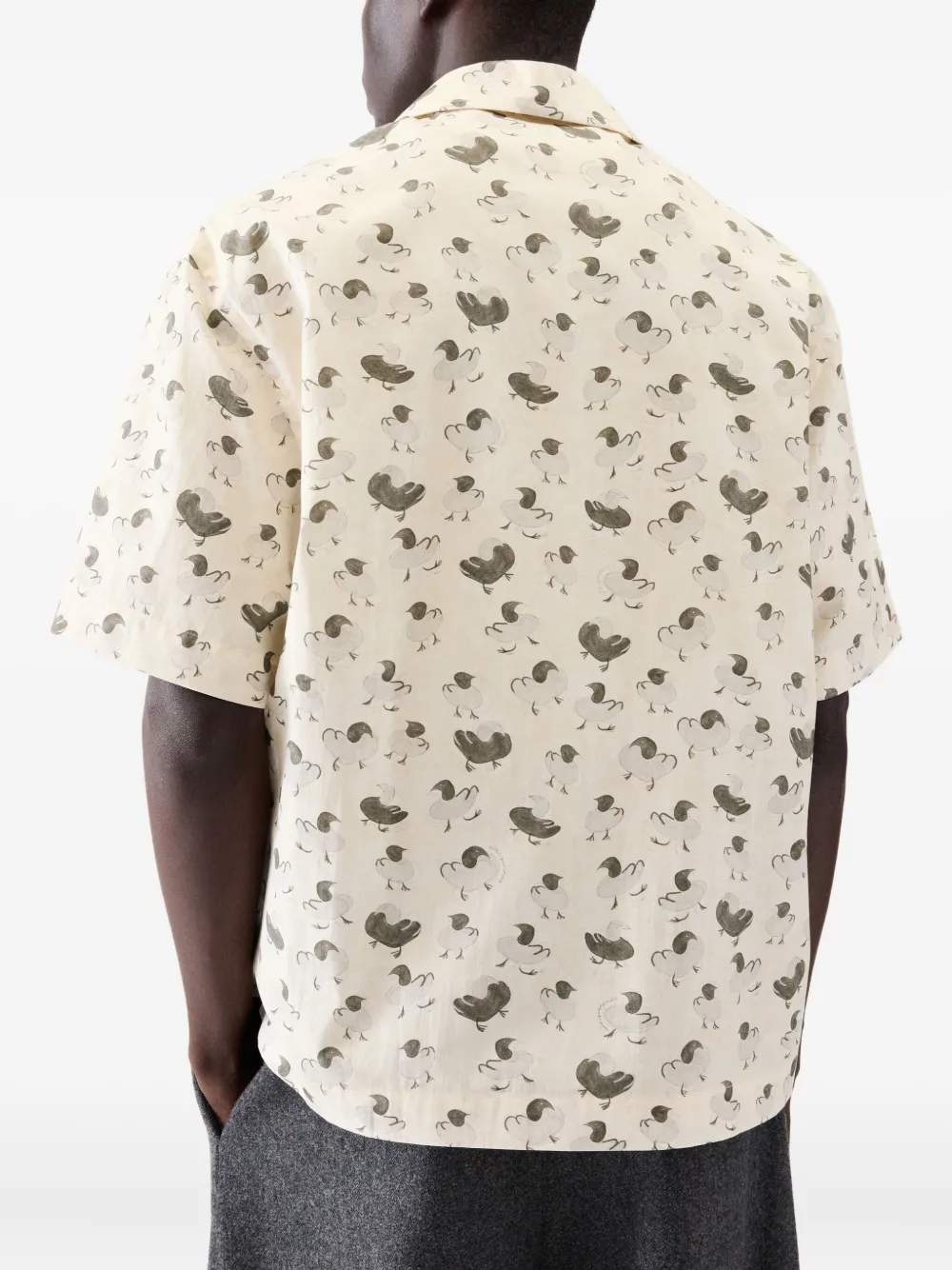 Jacquemus Overhemd met bloemenprint Beige