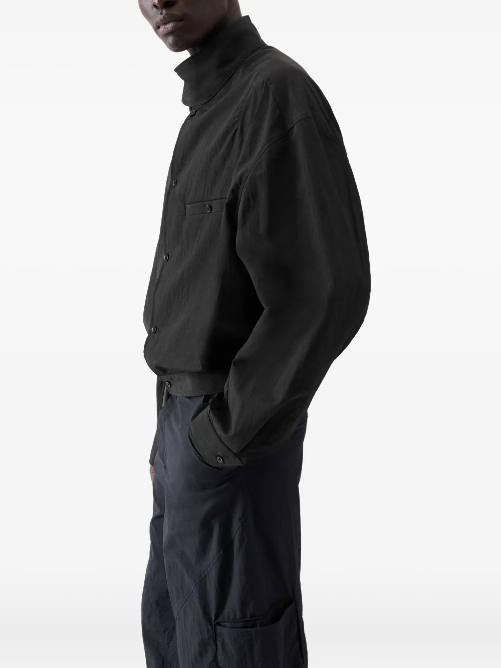 Jacquemus Button-up cropped jack Zwart
