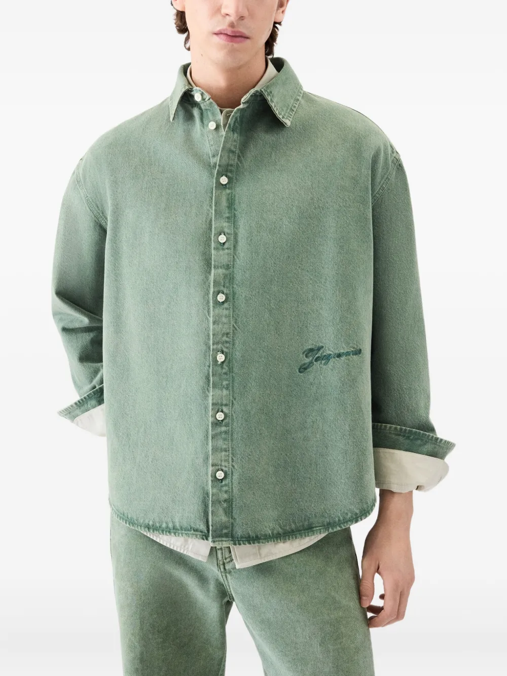Jacquemus Denim overhemd Groen