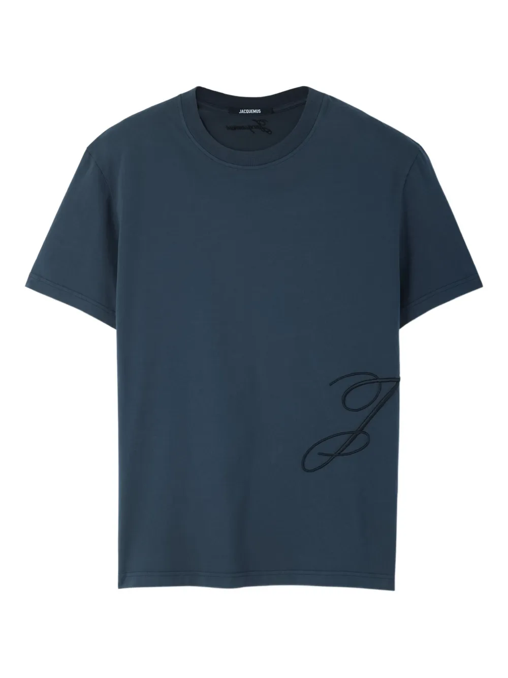 Jacquemus T-shirt met geborduurd logo Blauw