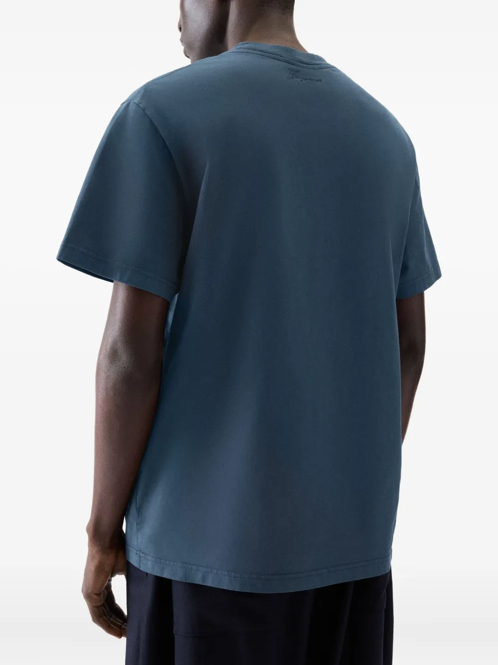 Jacquemus T-shirt met geborduurd logo Blauw
