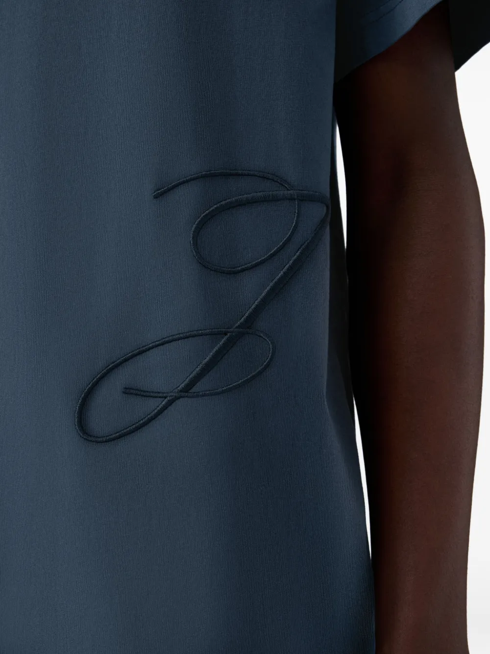 Jacquemus T-shirt met geborduurd logo Blauw