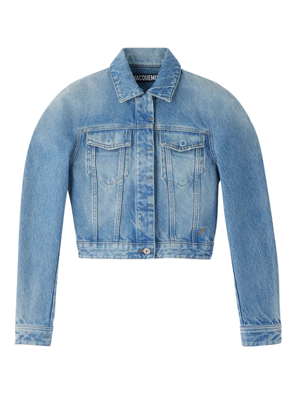 Jacquemus Cropped spijkerjack Blauw
