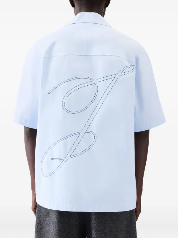 Jacquemus Le Fonccio short-sleeve button-up Shirt | Blue | FARFETCH