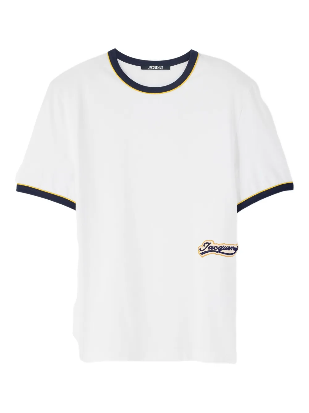 Jacquemus Le Gio T-shirt met contrasterende afwerking en logo Wit