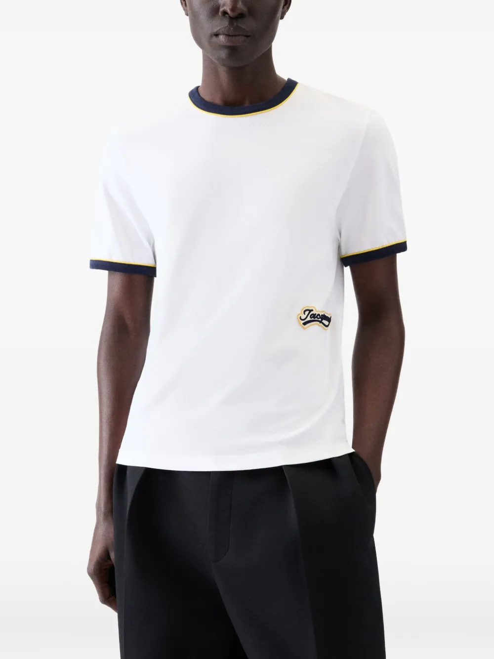 Jacquemus Le Gio T-shirt met contrasterende afwerking en logo Wit