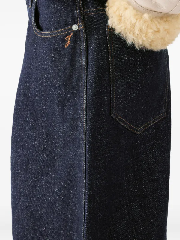Jacquemus Le De-Nîmes Ovalo Pleated Jeans | Blue | FARFETCH