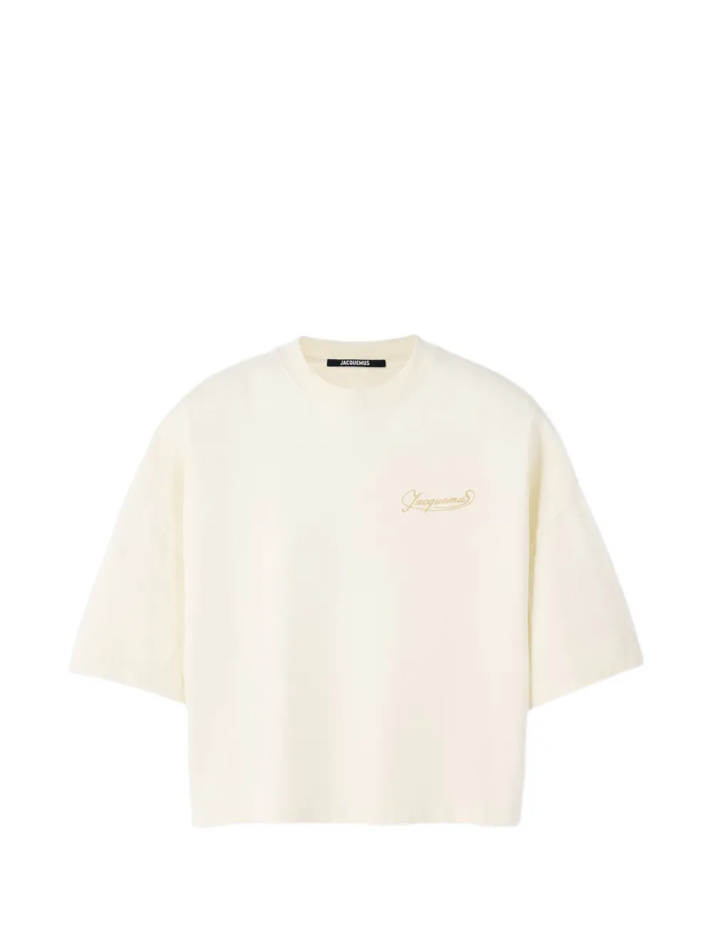 Jacquemus Corto cropped T-shirt Beige