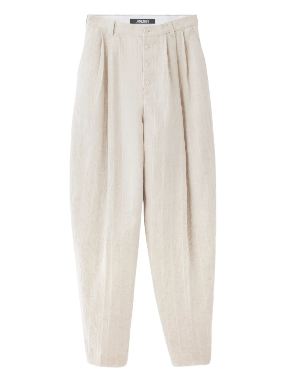 Jacquemus Le Fernando plooibroek met knopen Beige