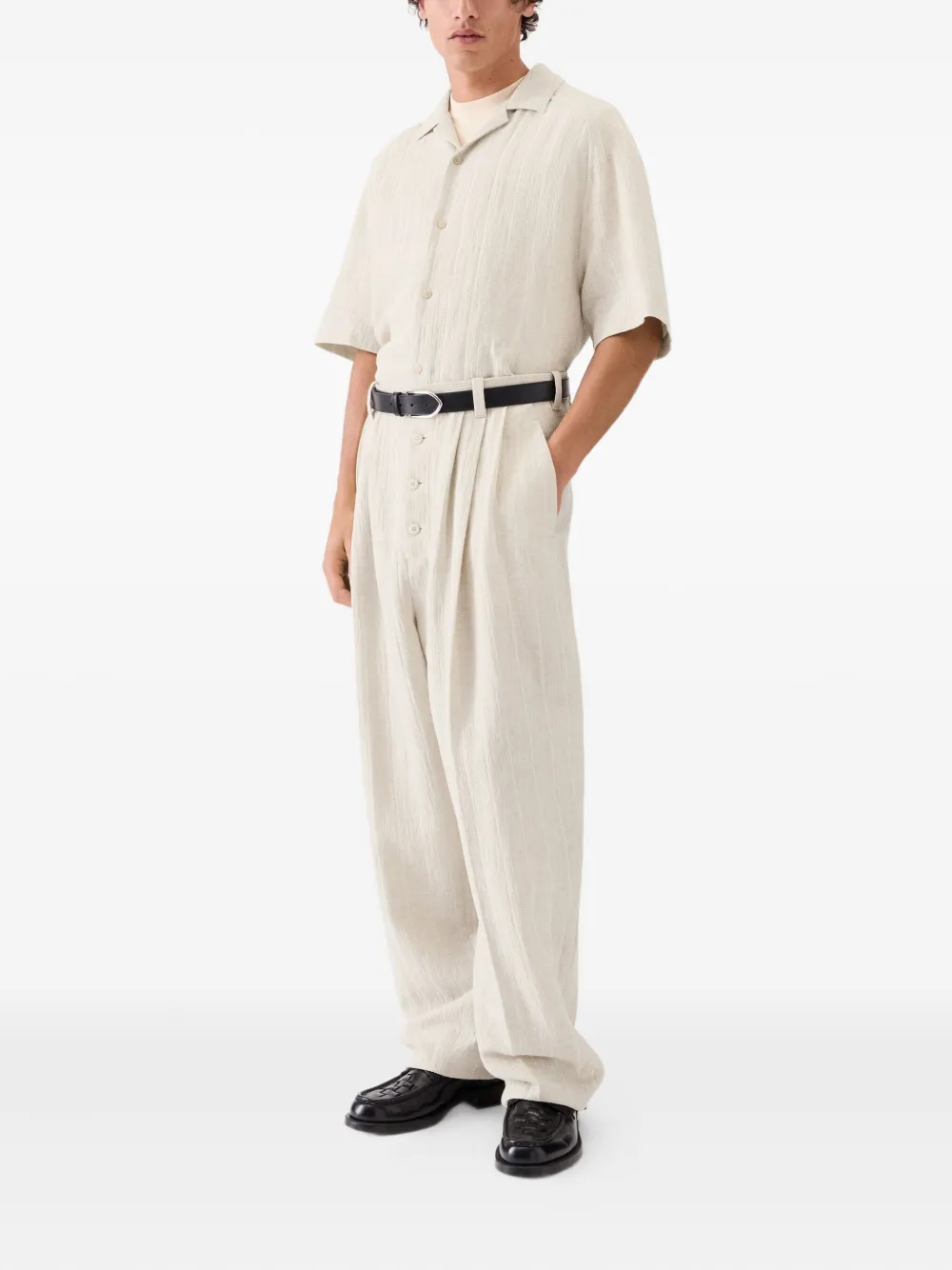 Jacquemus Le Fernando plooibroek met knopen Beige