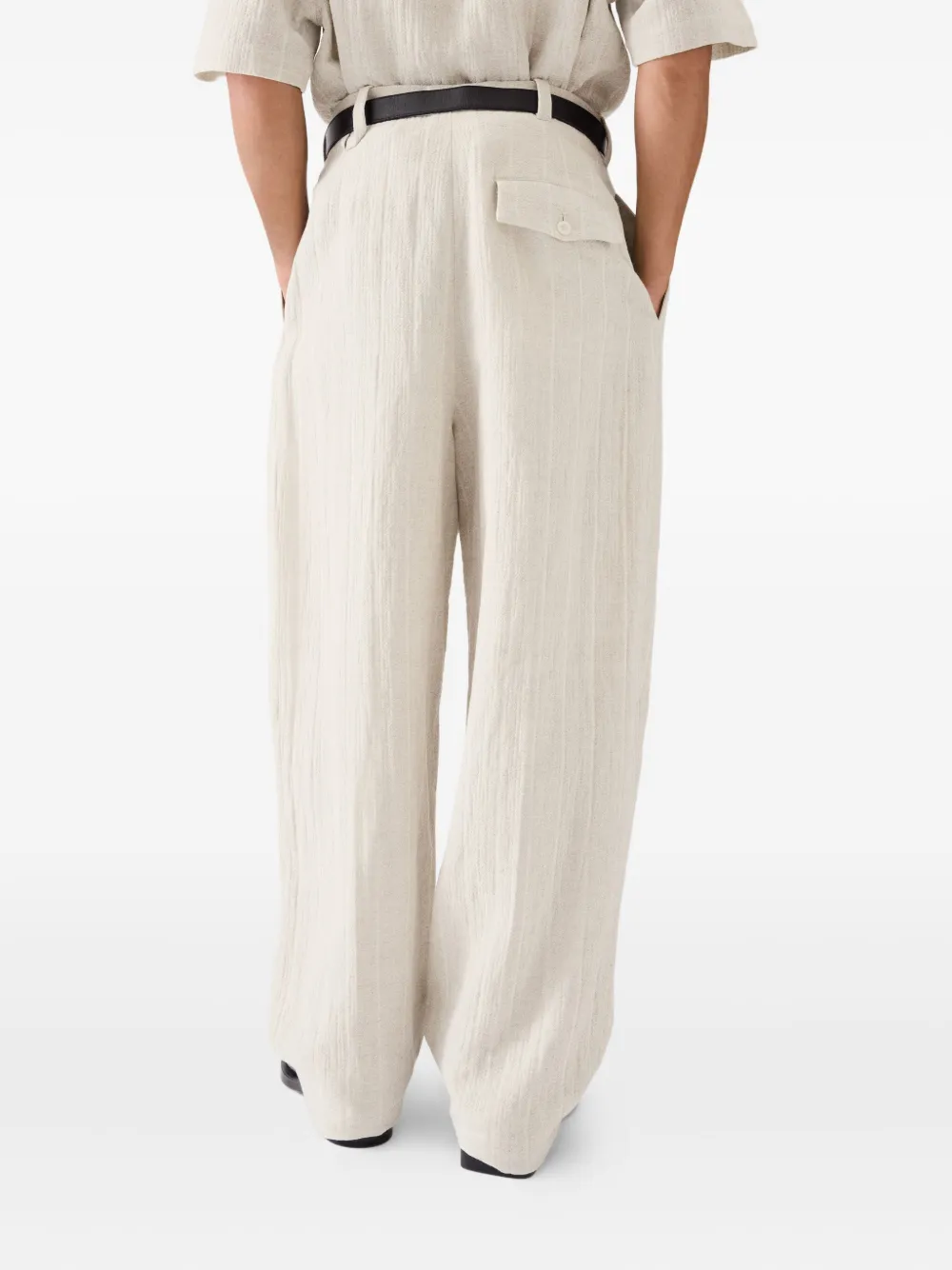 Jacquemus Le Fernando plooibroek met knopen Beige