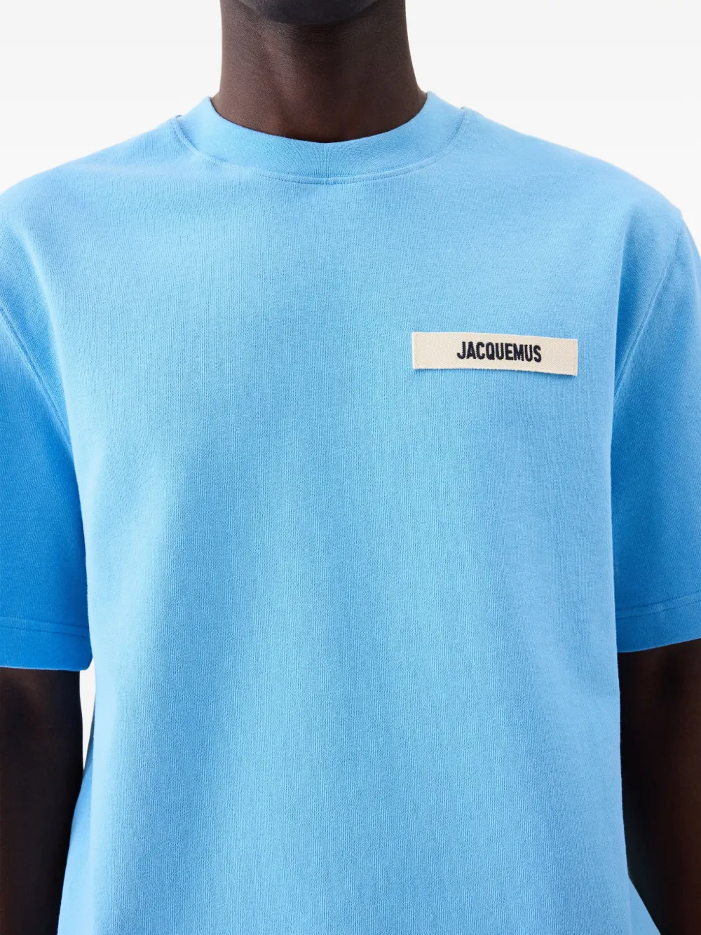 Jacquemus Gros Grain T-shirt verfraaid met logo Blauw