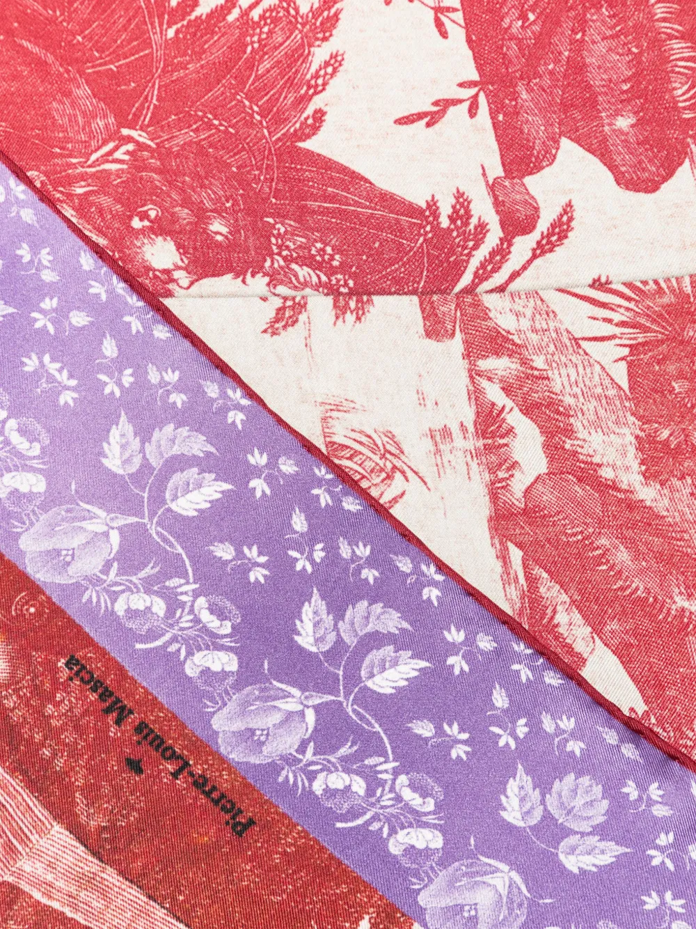 Pierre-Louis Mascia silk printed scarf - Beige