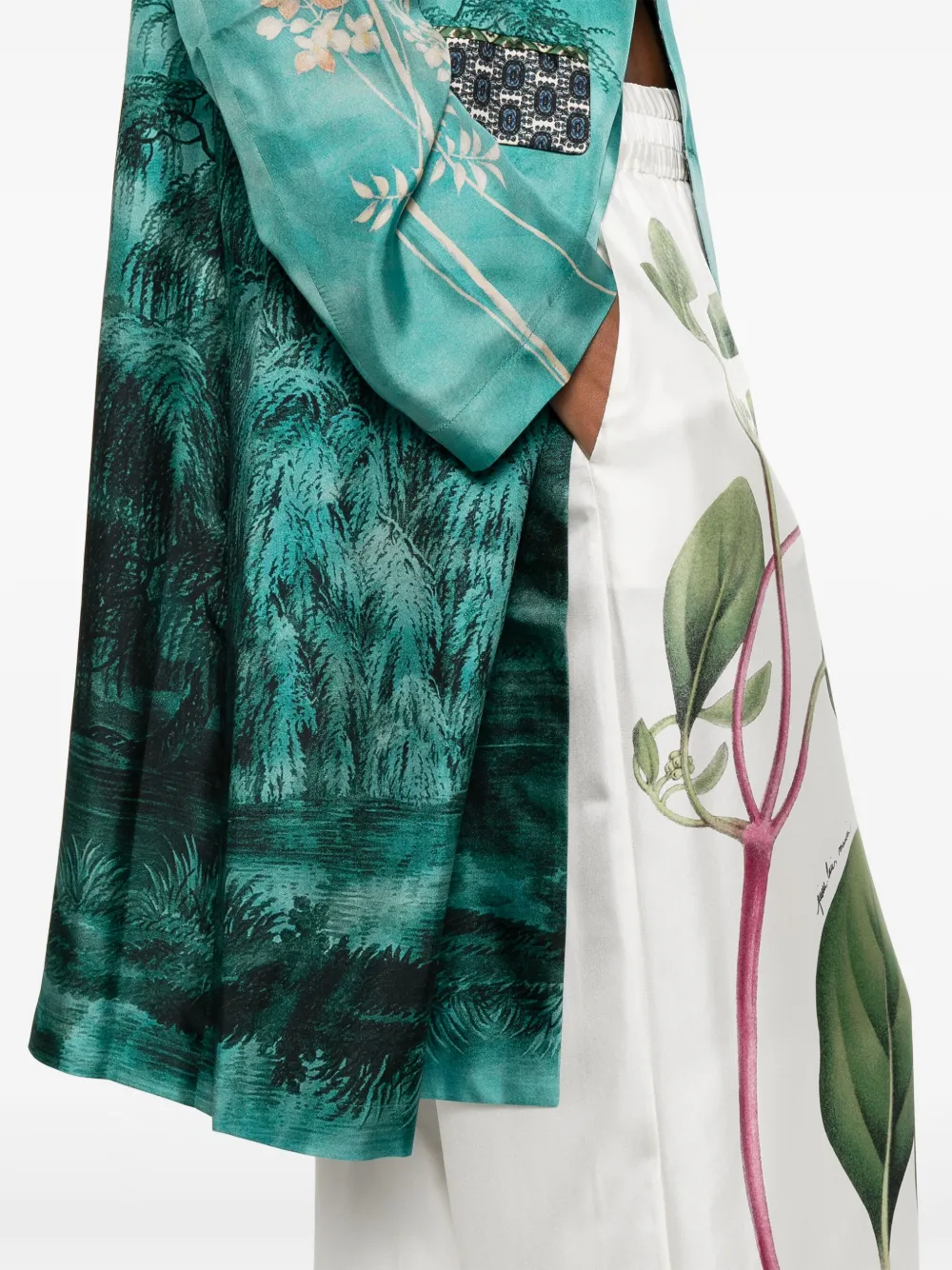Pierre-Louis Mascia Broek met bloemenprint Wit
