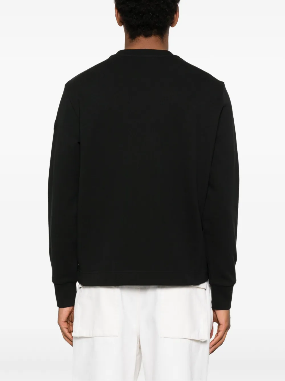 Moncler Sweater met logoprint Zwart