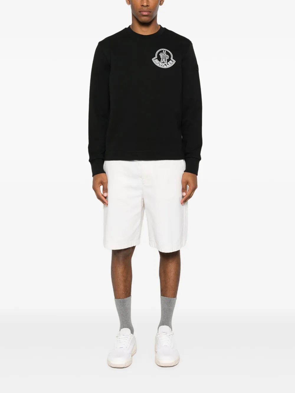 Moncler logo-print sweatshirt - Zwart
