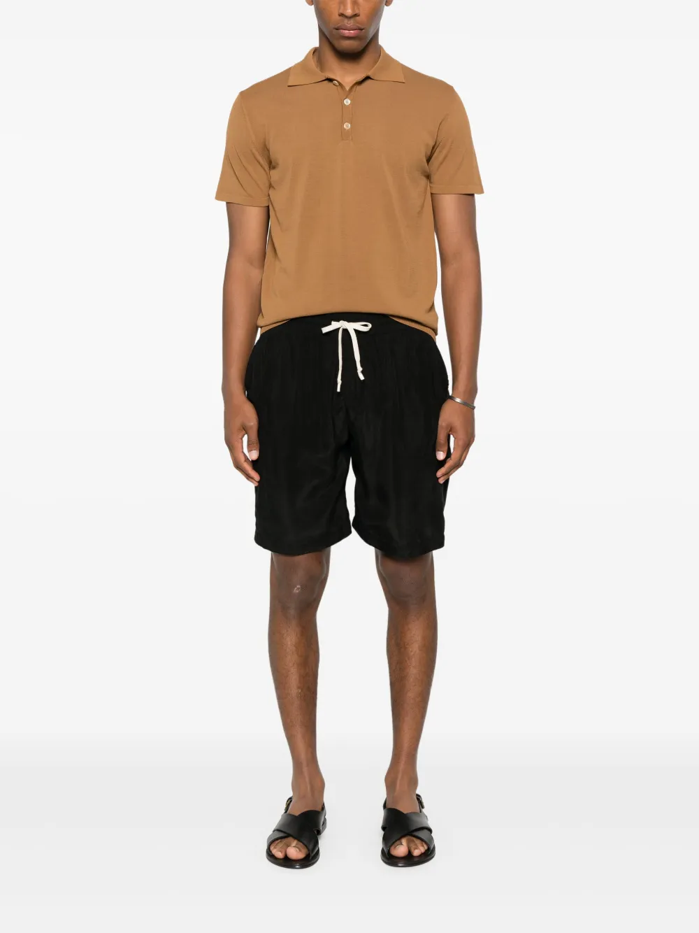 Daniele Fiesoli Bermuda shorts met trekkoord - Zwart