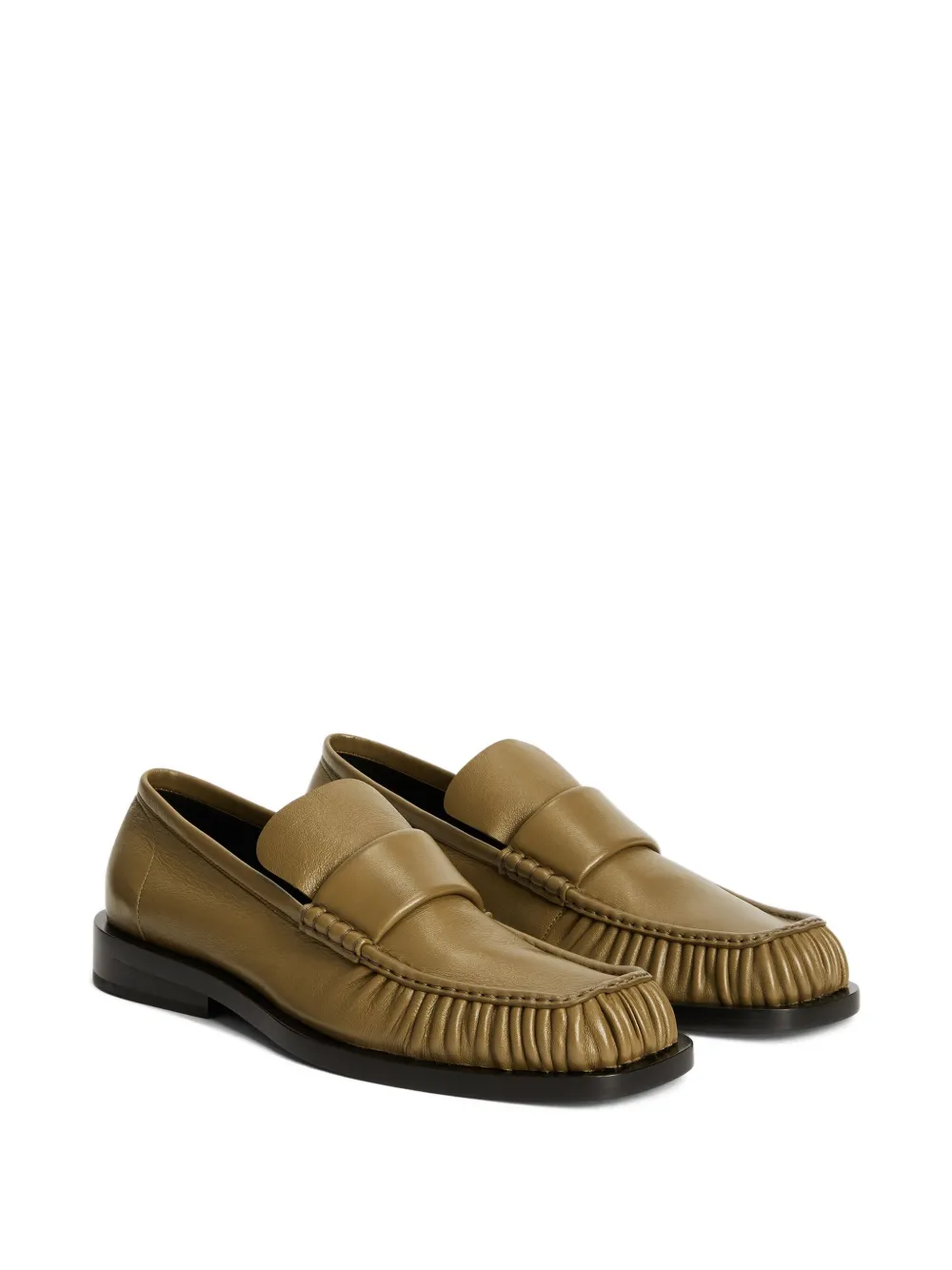 Jil Sander wrinkled-detail loafers Yellow