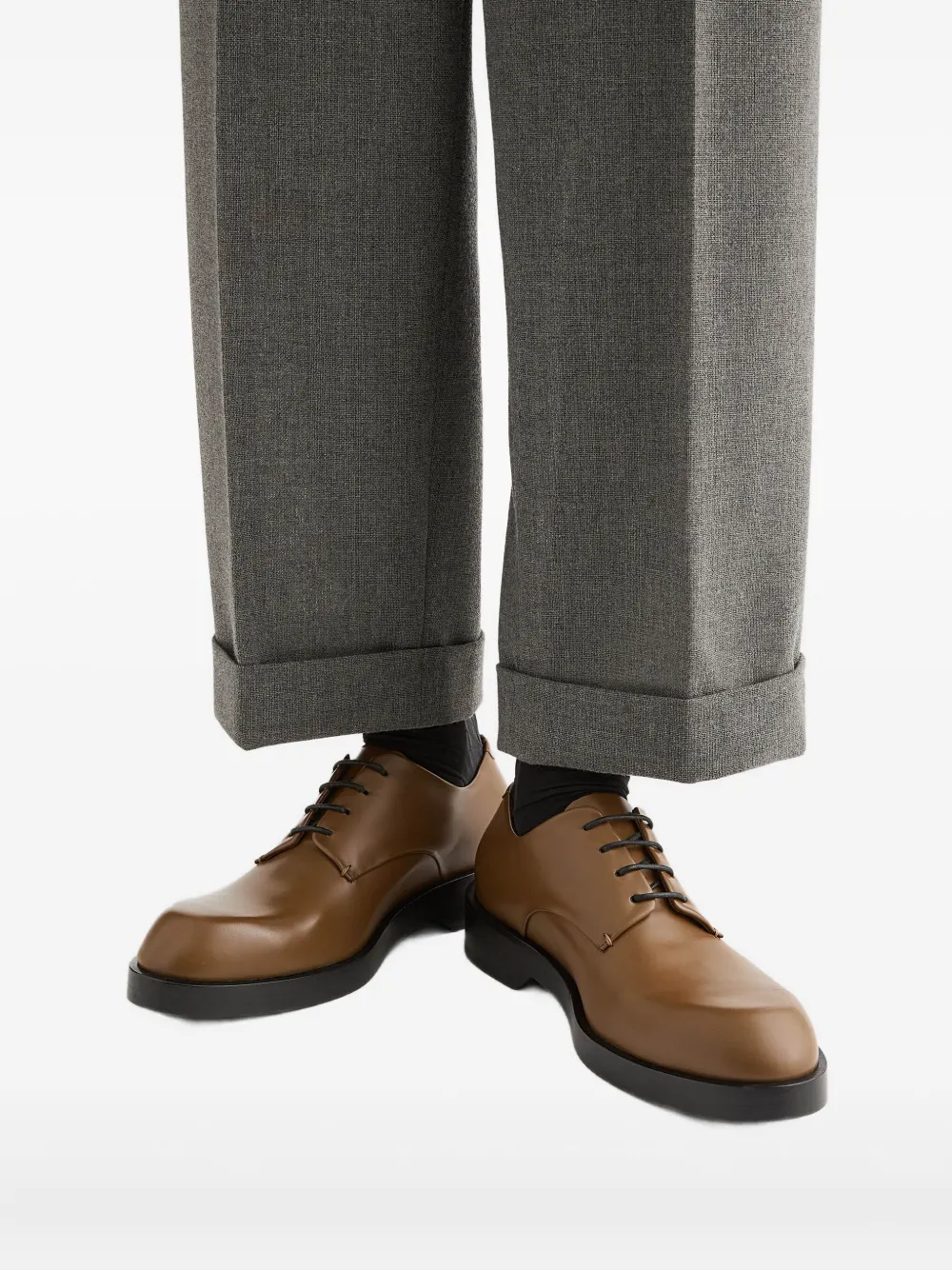 Jil Sander leather Derby shoes Brown