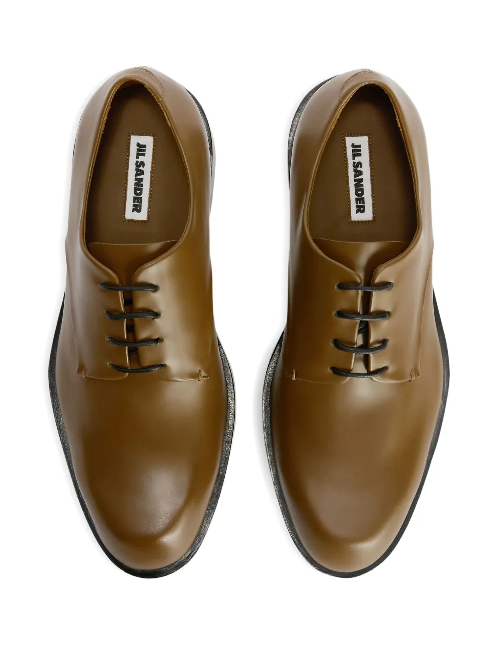 Jil Sander leather Derby shoes Brown