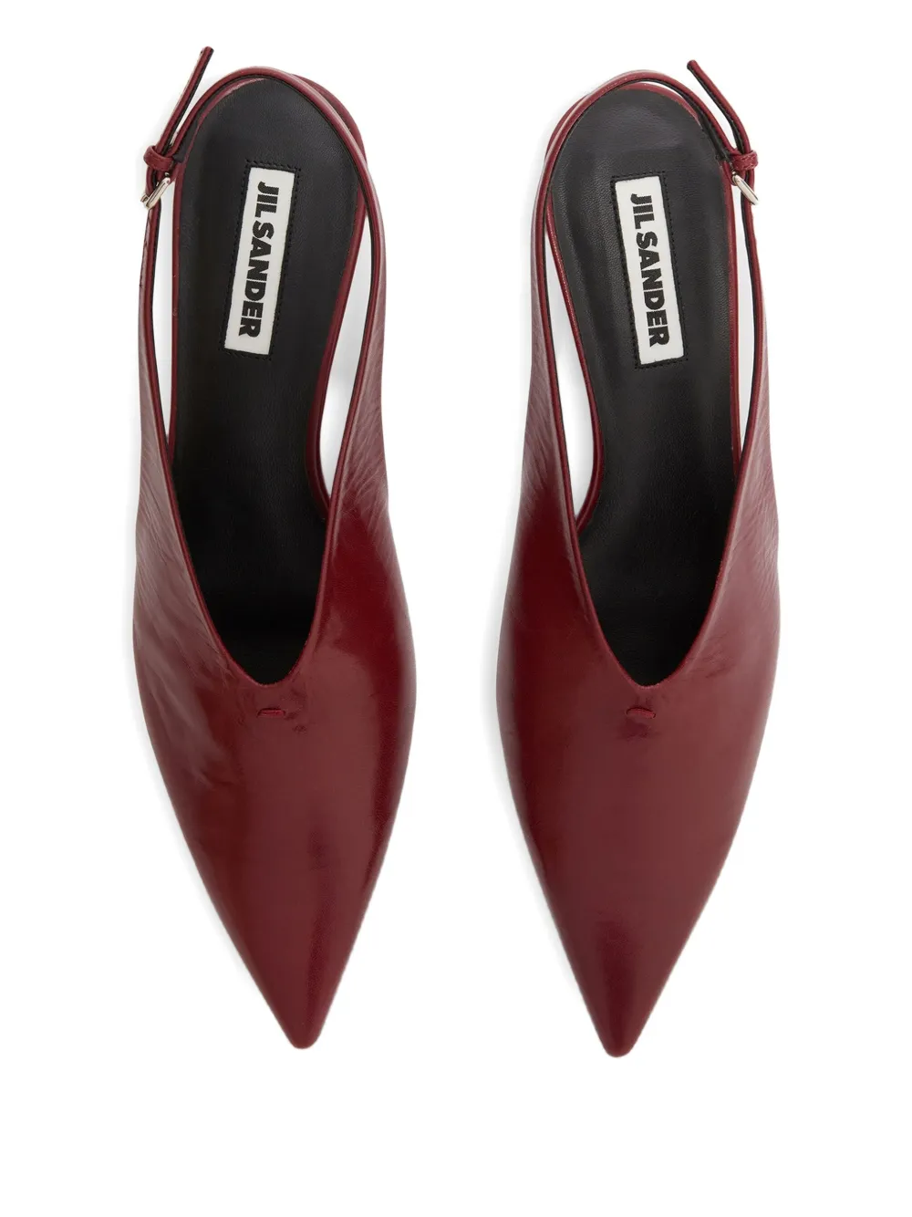 Jil Sander leather pumps Red