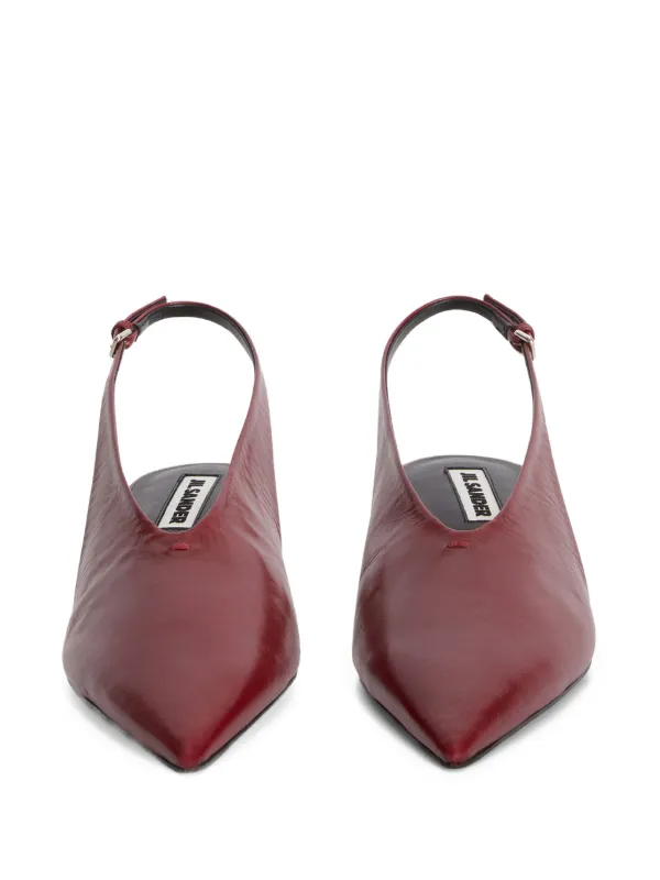 Jil Sander レザーパンプス | レッド | FARFETCH JP