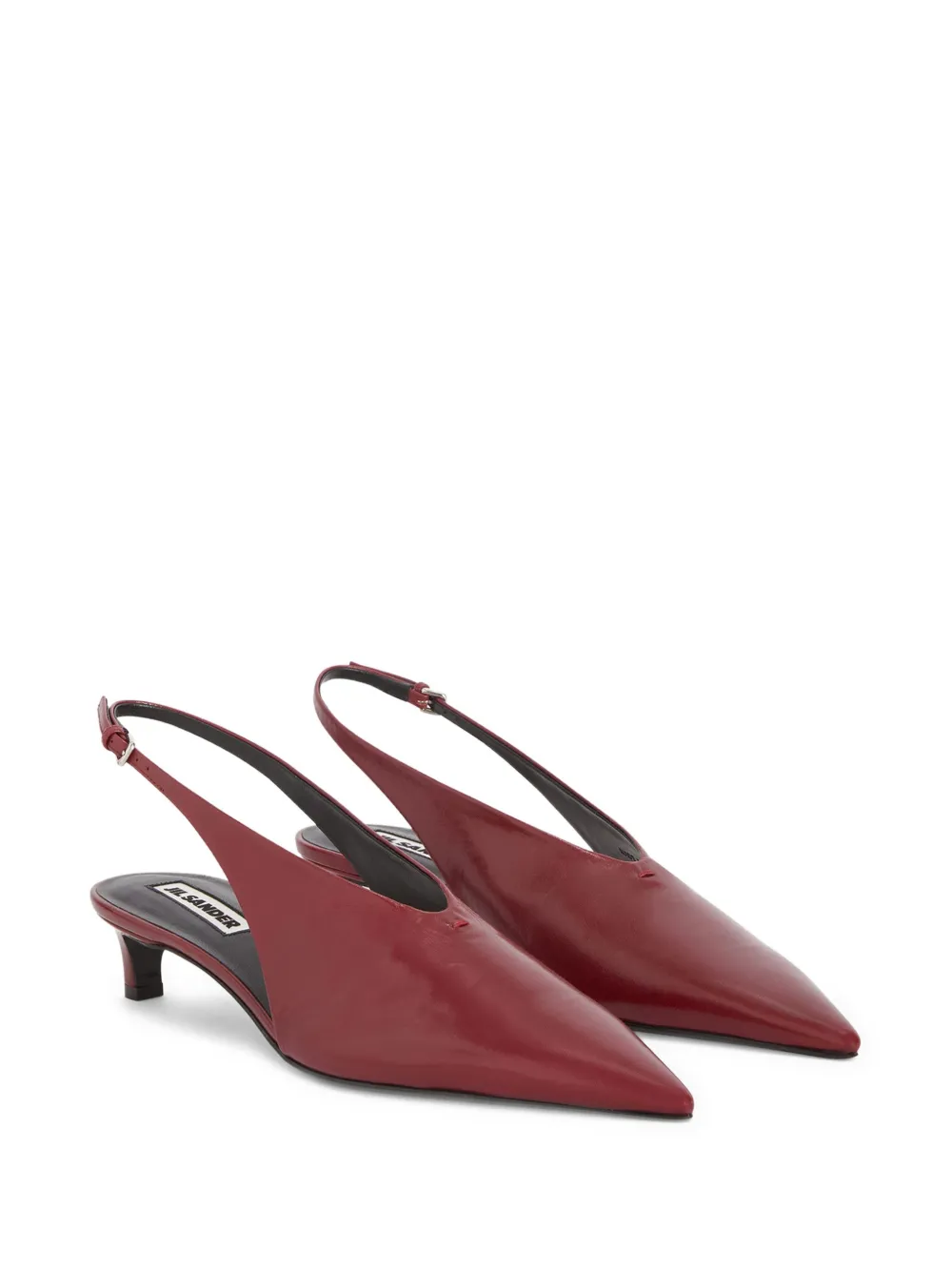 Jil Sander leather pumps Red