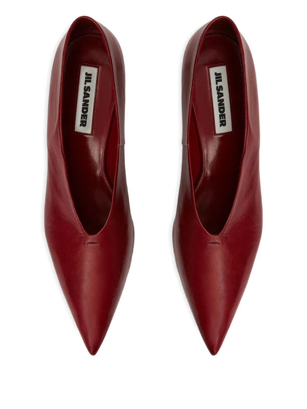 Jil Sander leather pumps Red