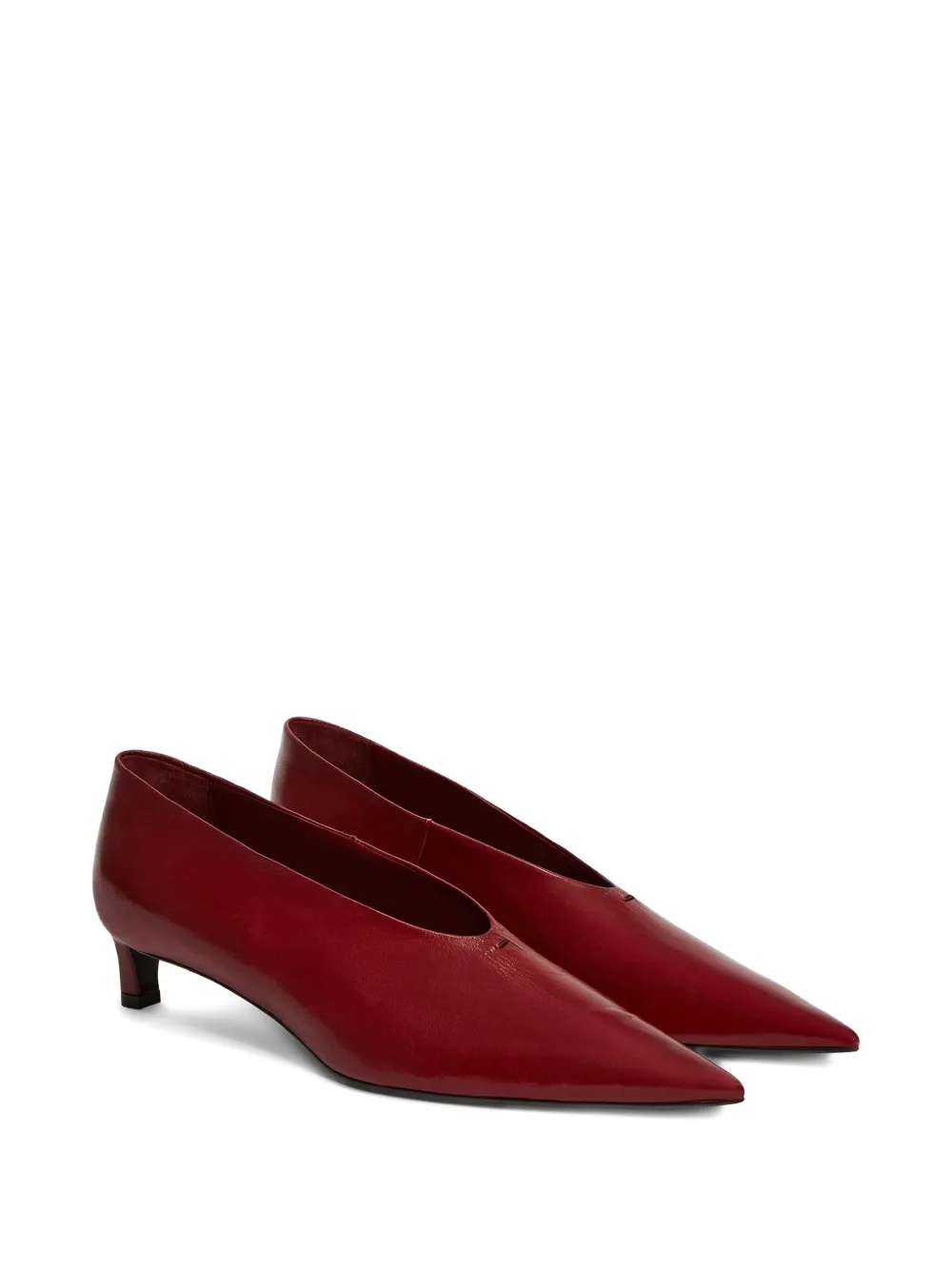 Jil Sander leather pumps Red