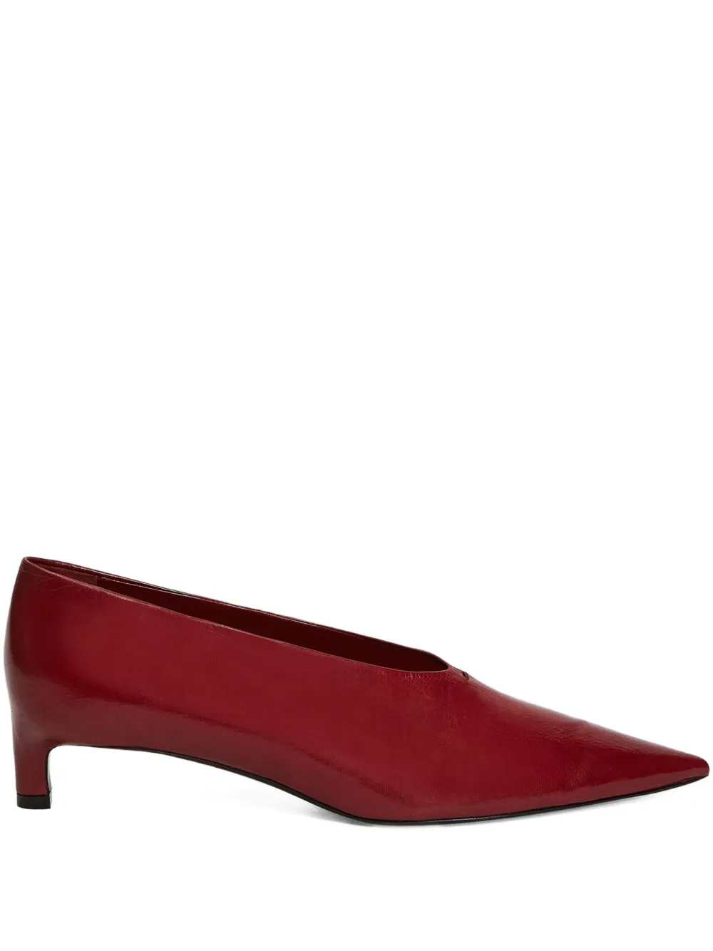 Jil Sander leather pumps Red