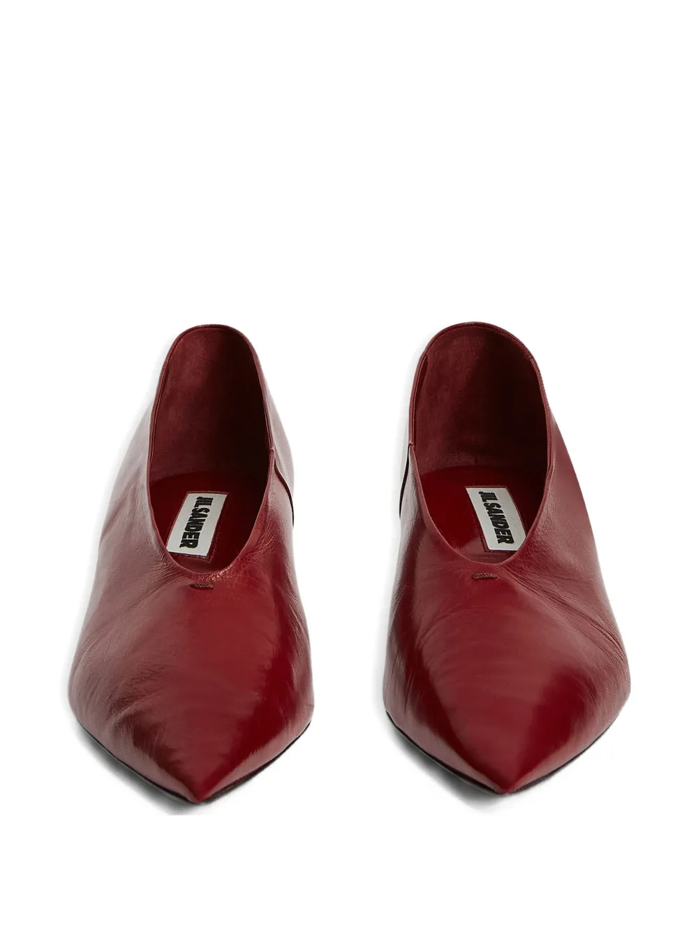Jil Sander leather pumps Red