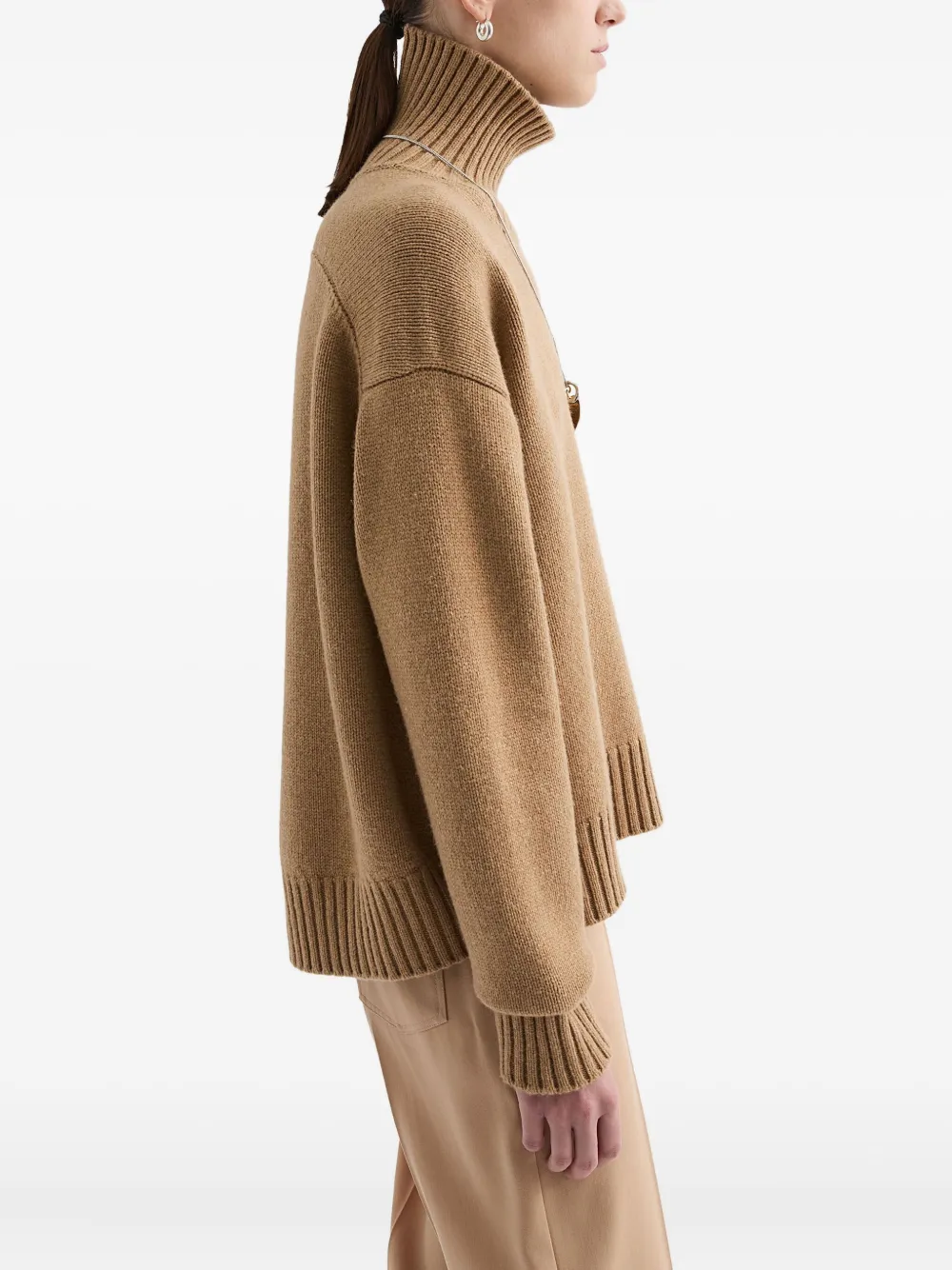 Jil Sander Trui met hoge hals Bruin