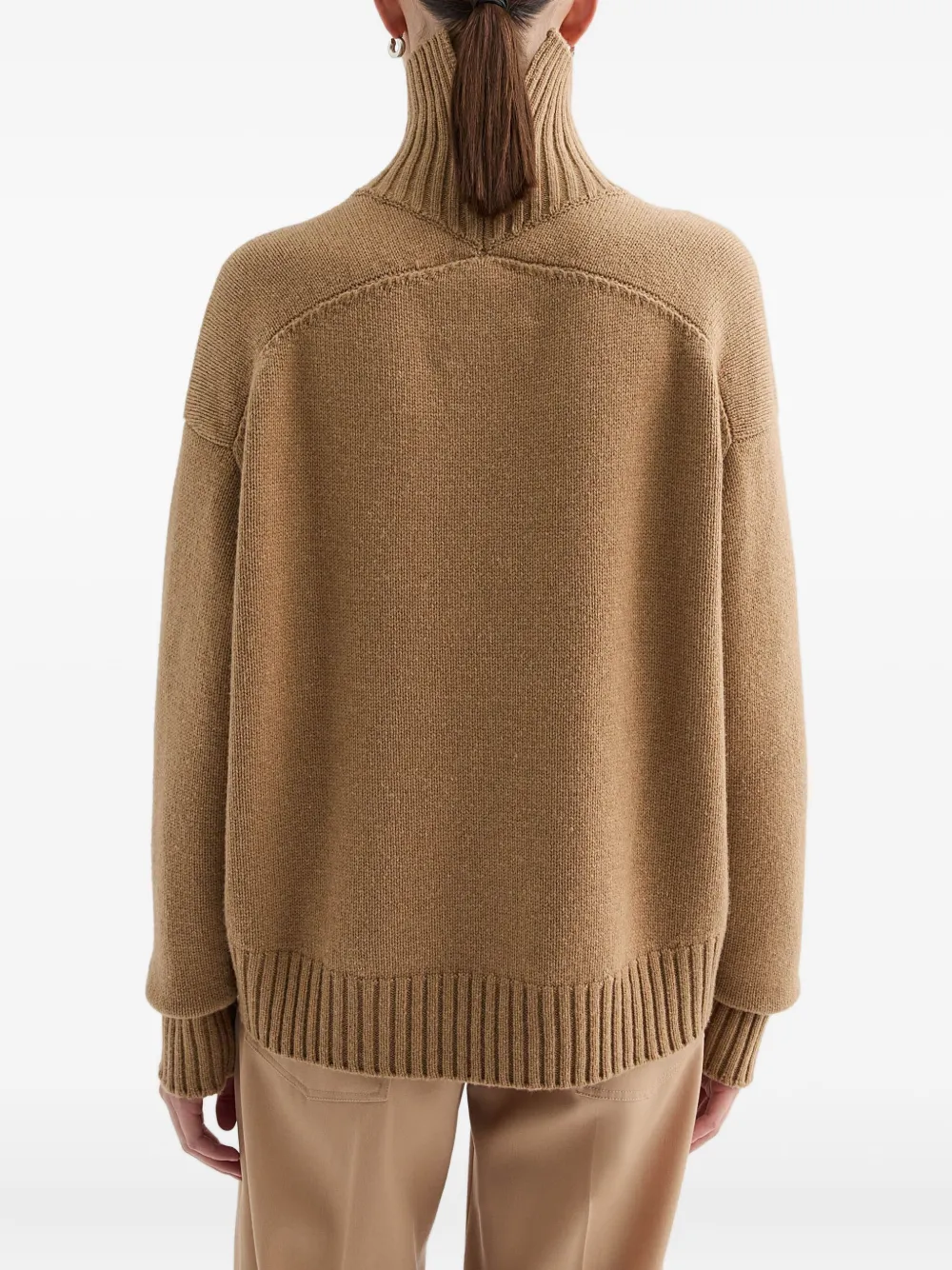 Jil Sander Trui met hoge hals Bruin