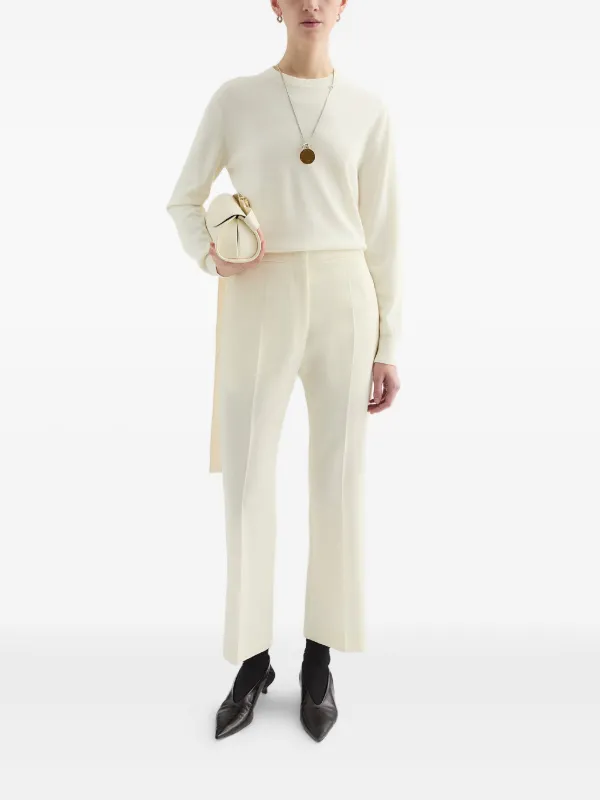 Jil Sander Wool Trousers | White | FARFETCH RO