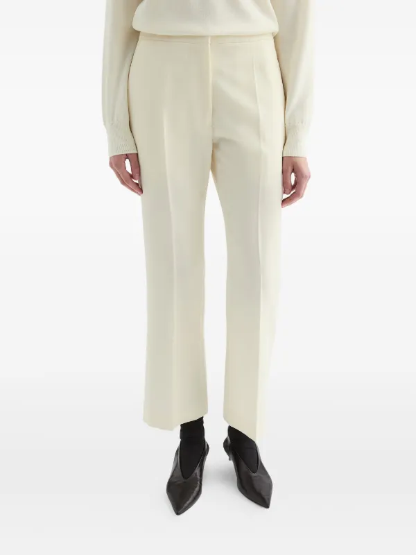 Jil Sander Wool Trousers | White | FARFETCH RO