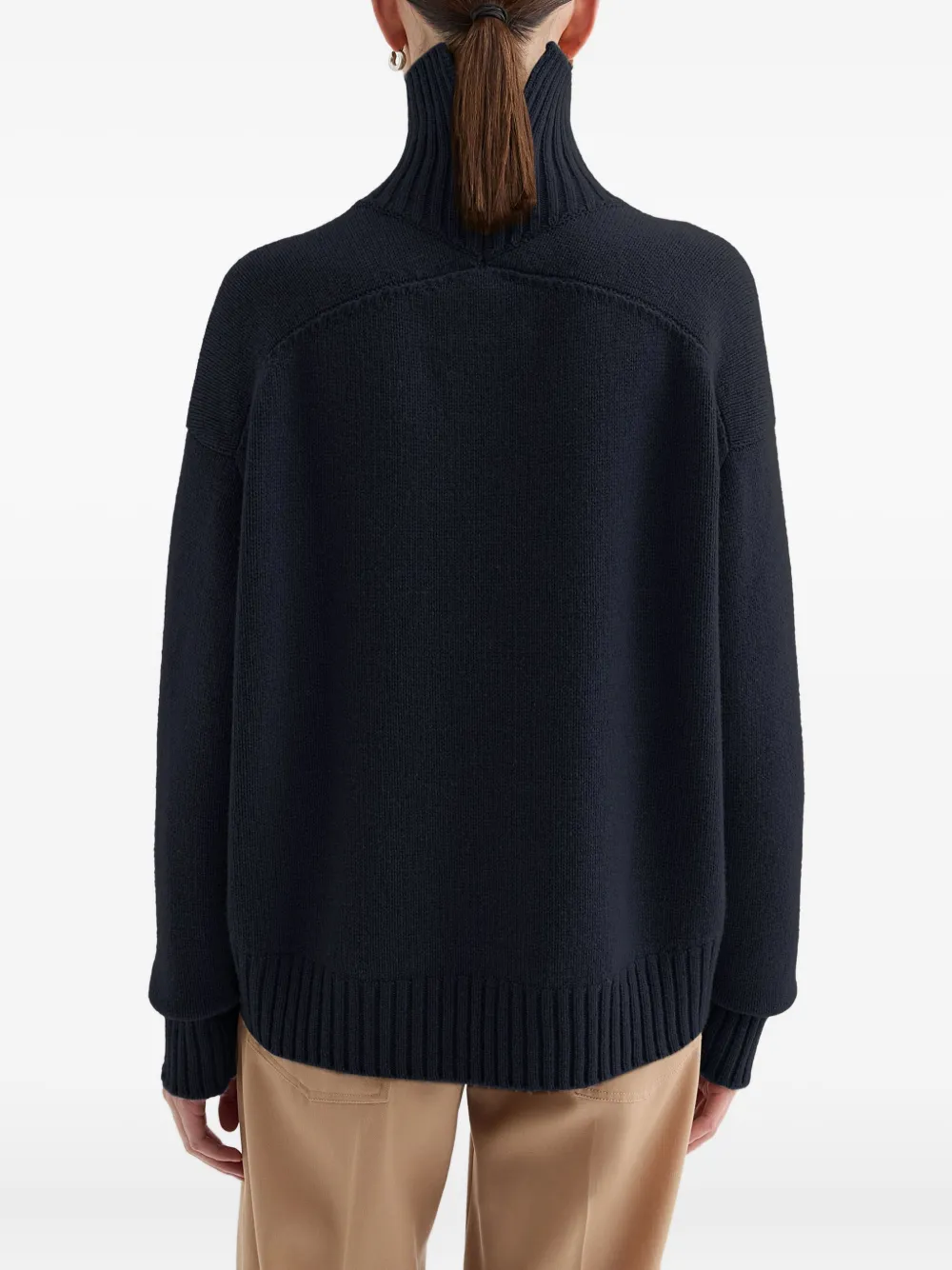 Jil Sander Trui met hoge hals Blauw