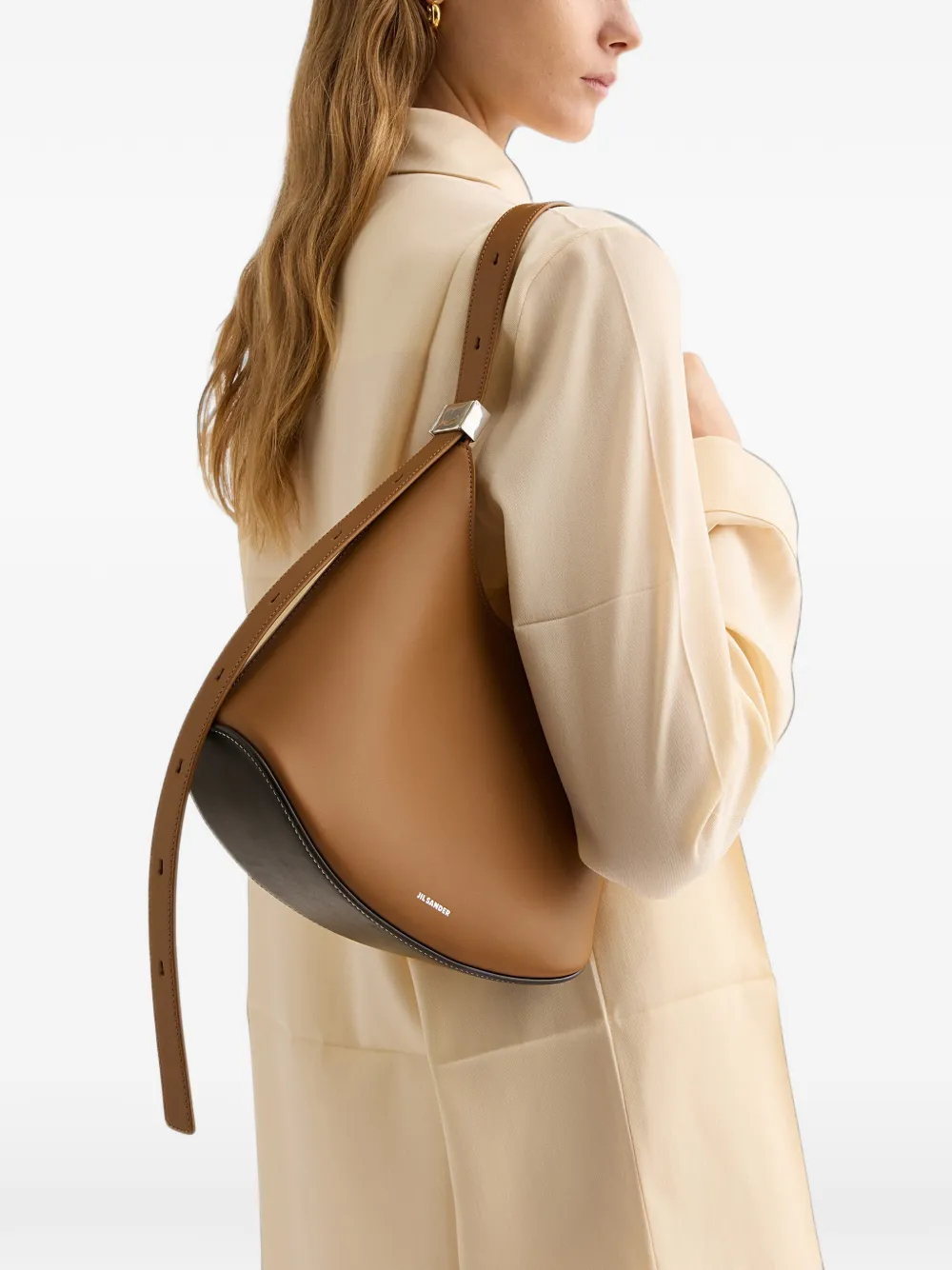 Jil Sander Eldorado kleine schoudertas Bruin