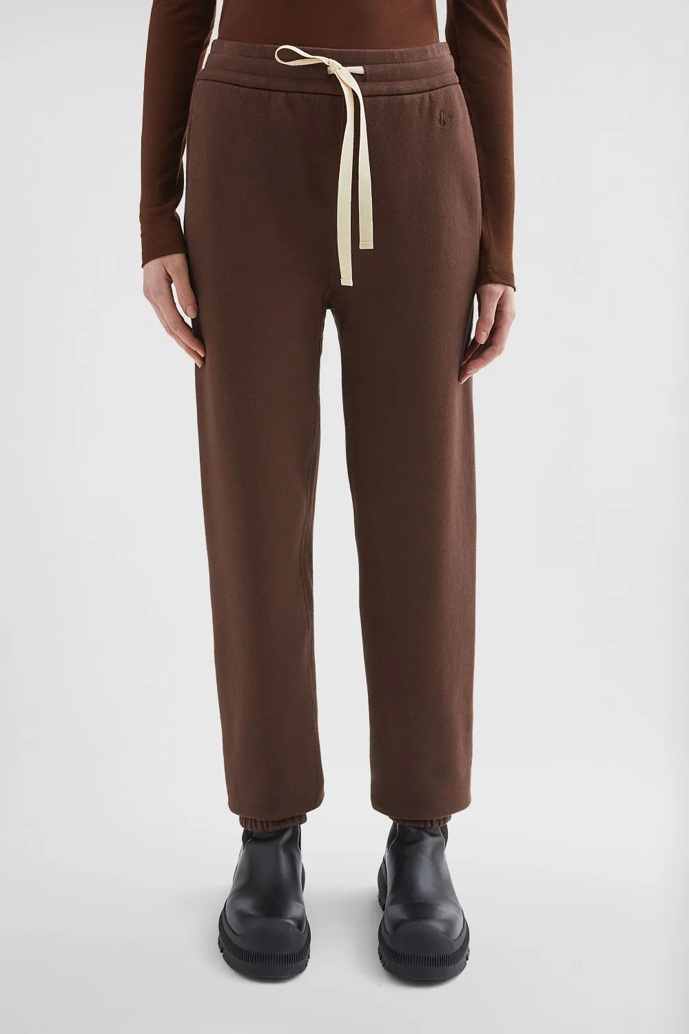 JIL SANDER+ Katoenen badstof trainingsbroek Bruin