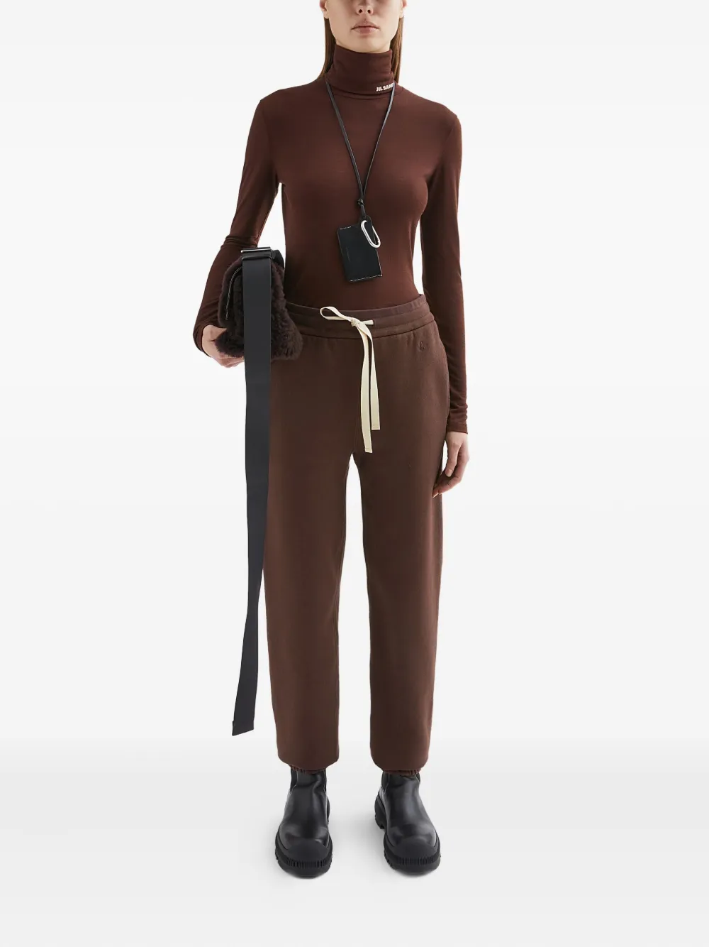 JIL SANDER+ Katoenen badstof trainingsbroek - Bruin