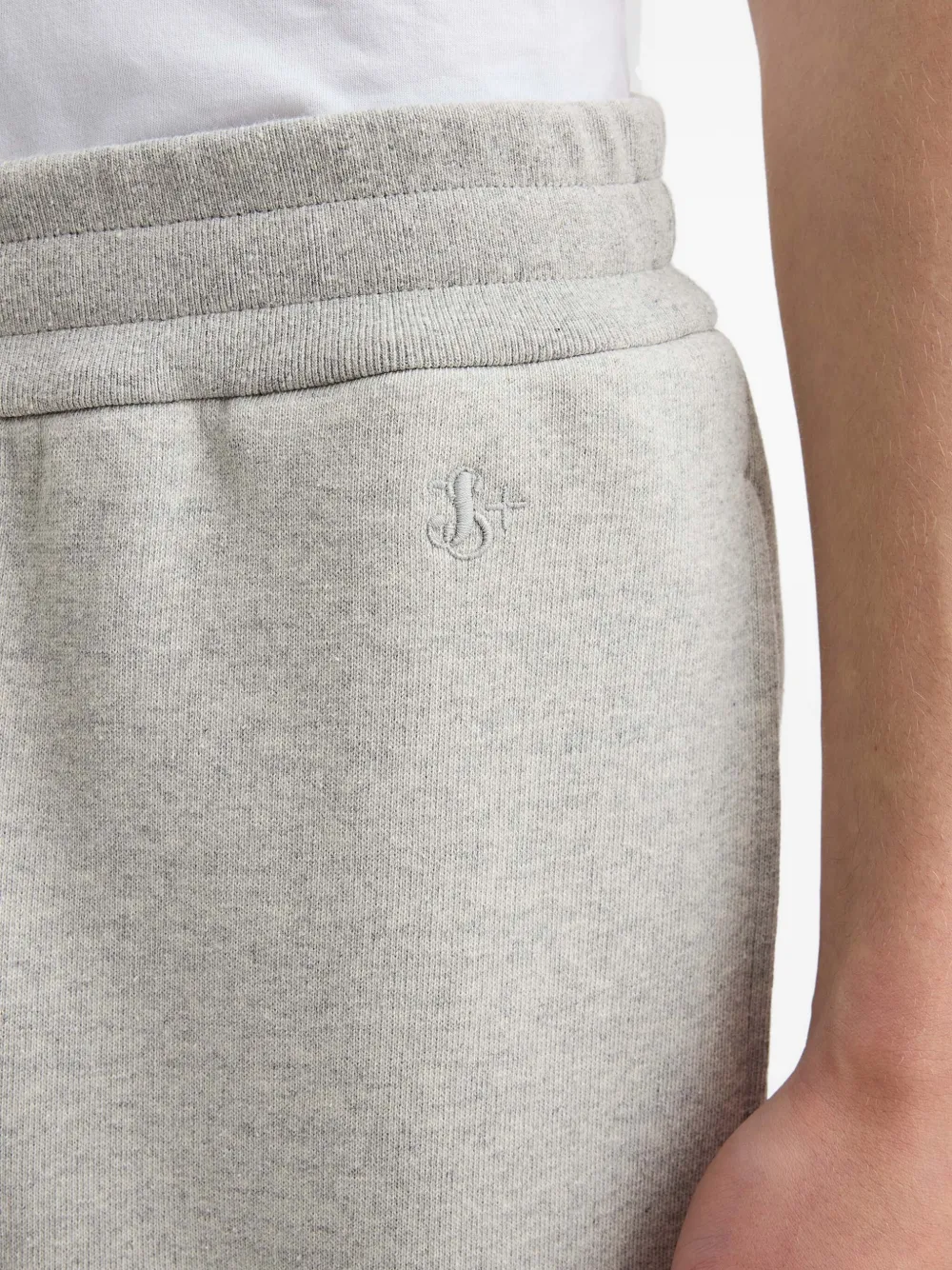 Jil Sander Katoenen trainingsbroek met geborduurd logo Grijs