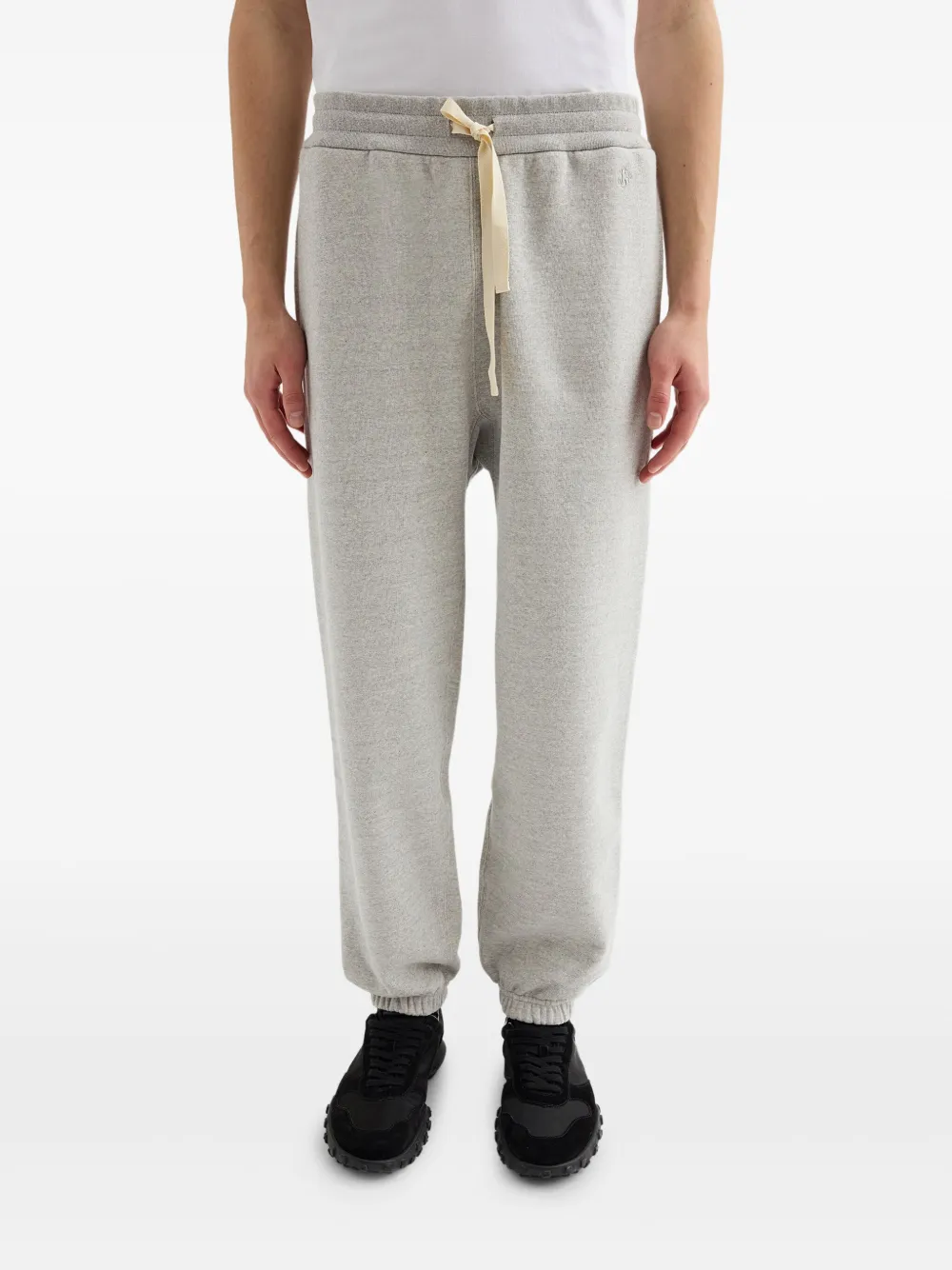 Jil Sander logo-embroidered cotton track pants - Grijs