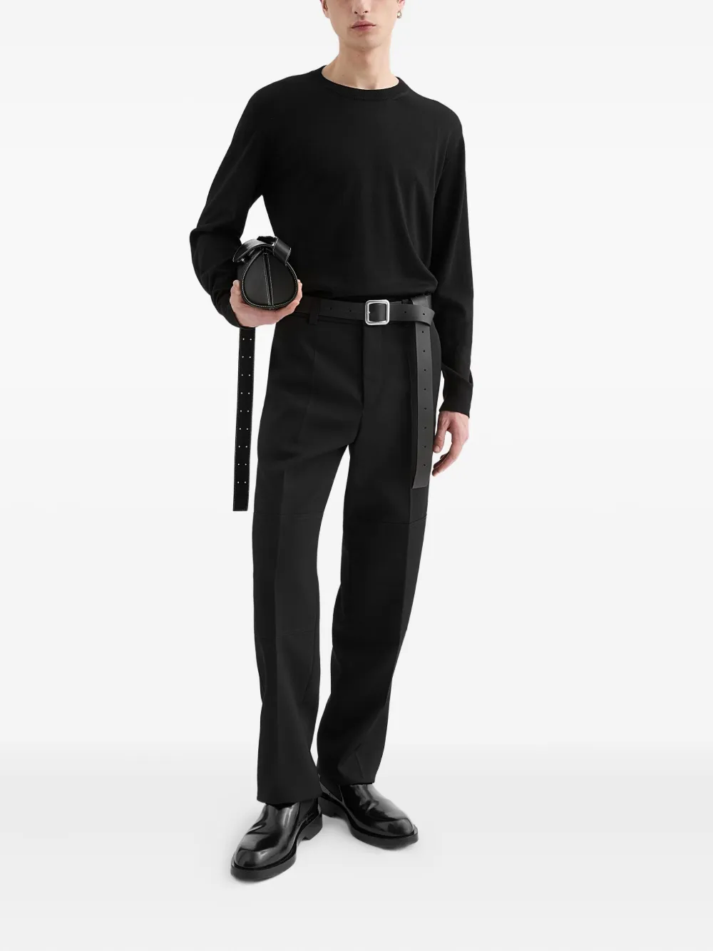 Jil Sander Wollen broek - Zwart