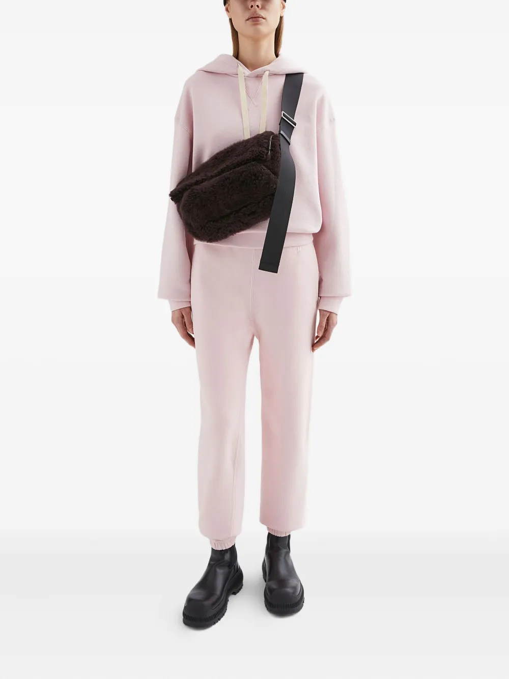 JIL SANDER+ Katoenen badstof hoodie - Roze