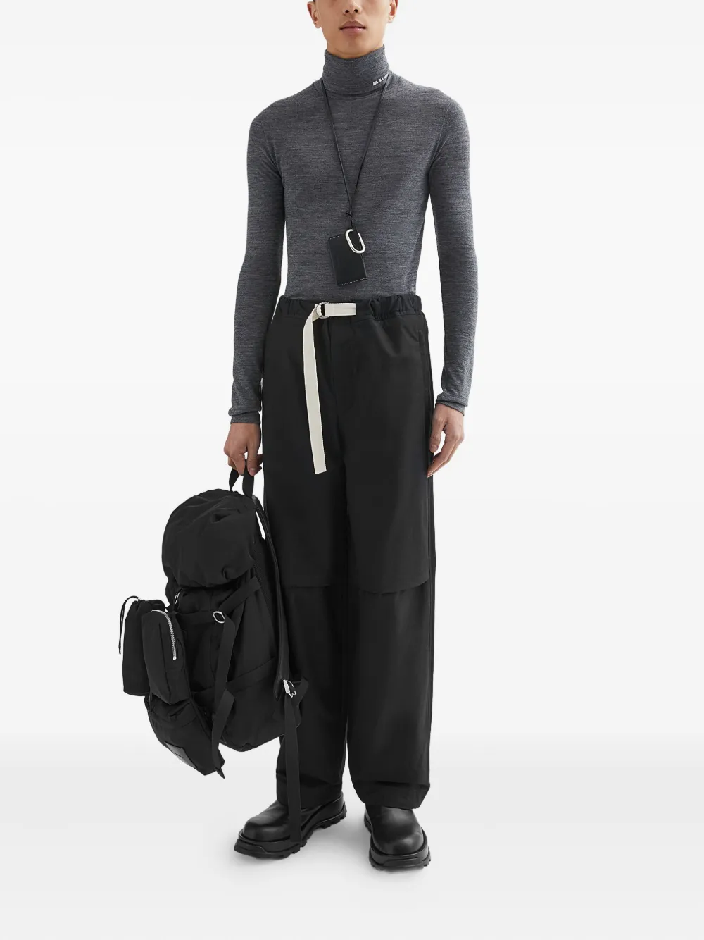 Jil Sander Katoenen broek Zwart