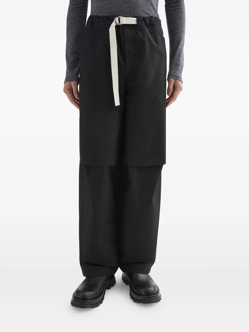 Jil Sander Katoenen broek Zwart