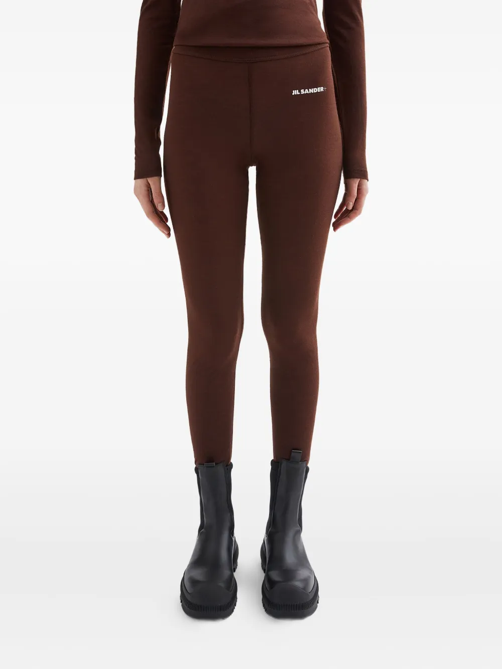 JIL SANDER+ Legging met logoprint Bruin